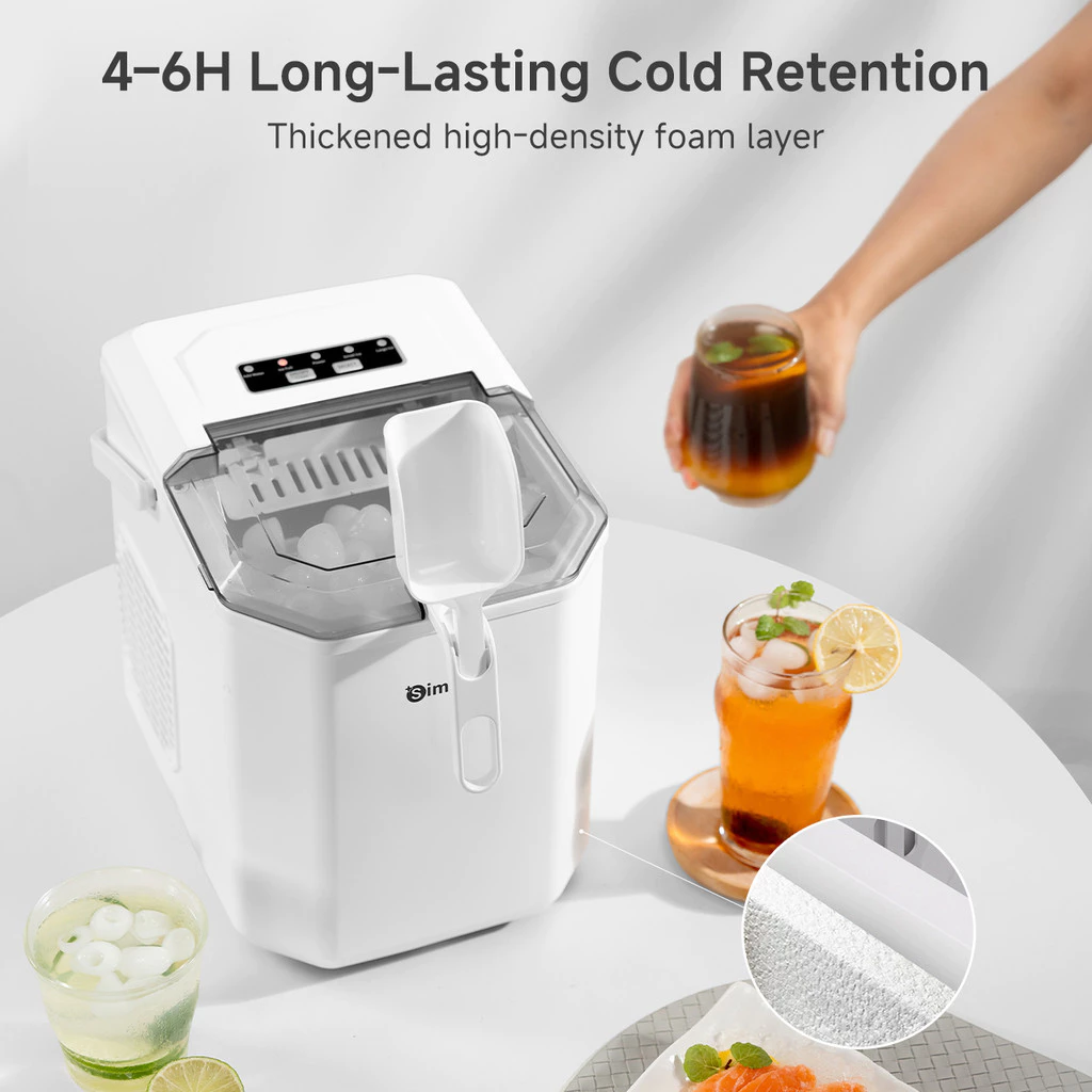 Simplus Ice Maker | 12kg Homemade Ice Cubes | 24h Reservation | Auto Self-Cleaning Function - Image 8